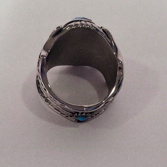 888- Eagle Statement Handmade Men's Ring Size 11 1/2 NWT - Picture 9 of 10